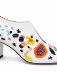 Beaded White Heels