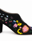 Beaded Black Heels