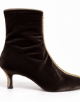 Embroidered Velvet Boots
