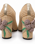 Floral Straw Heels