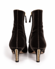 Embroidered Velvet Boots