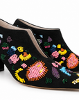 Beaded Black Heels