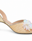 Floral Straw Heels