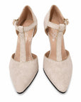 Strappy Suede Heels