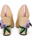 Floral Straw Heels