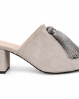 Suede Grey Pumps