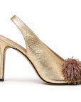 Beaded Gold Heels