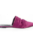 Fuchsia Silk-Satin Slippers