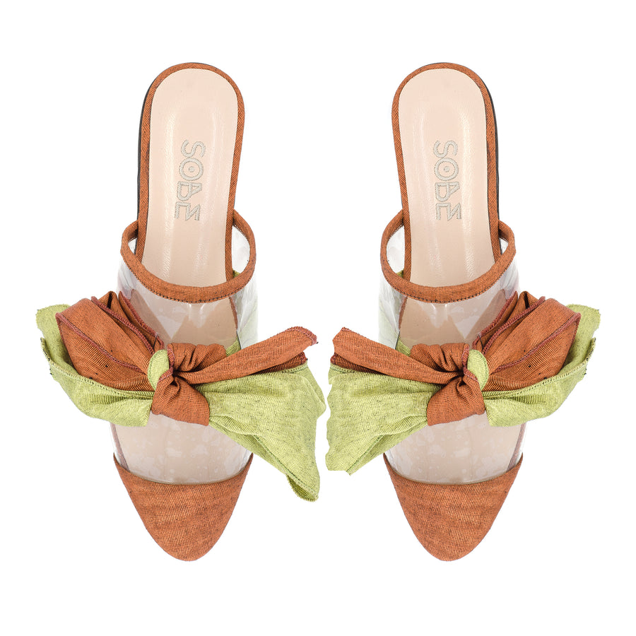 Effie Silk - Linen Slippers