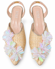 Floral Straw Heels