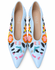 Beaded Baby Blue Heels