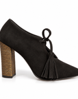 Lace-up Black Mules