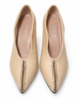 Embroidered Gold Heel