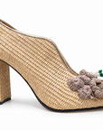 Floral Straw Heels