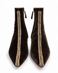 Embroidered Velvet Boots