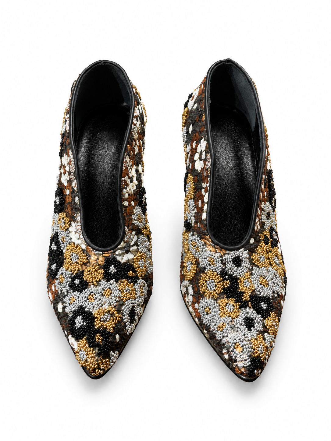 Floral Beaded Heels