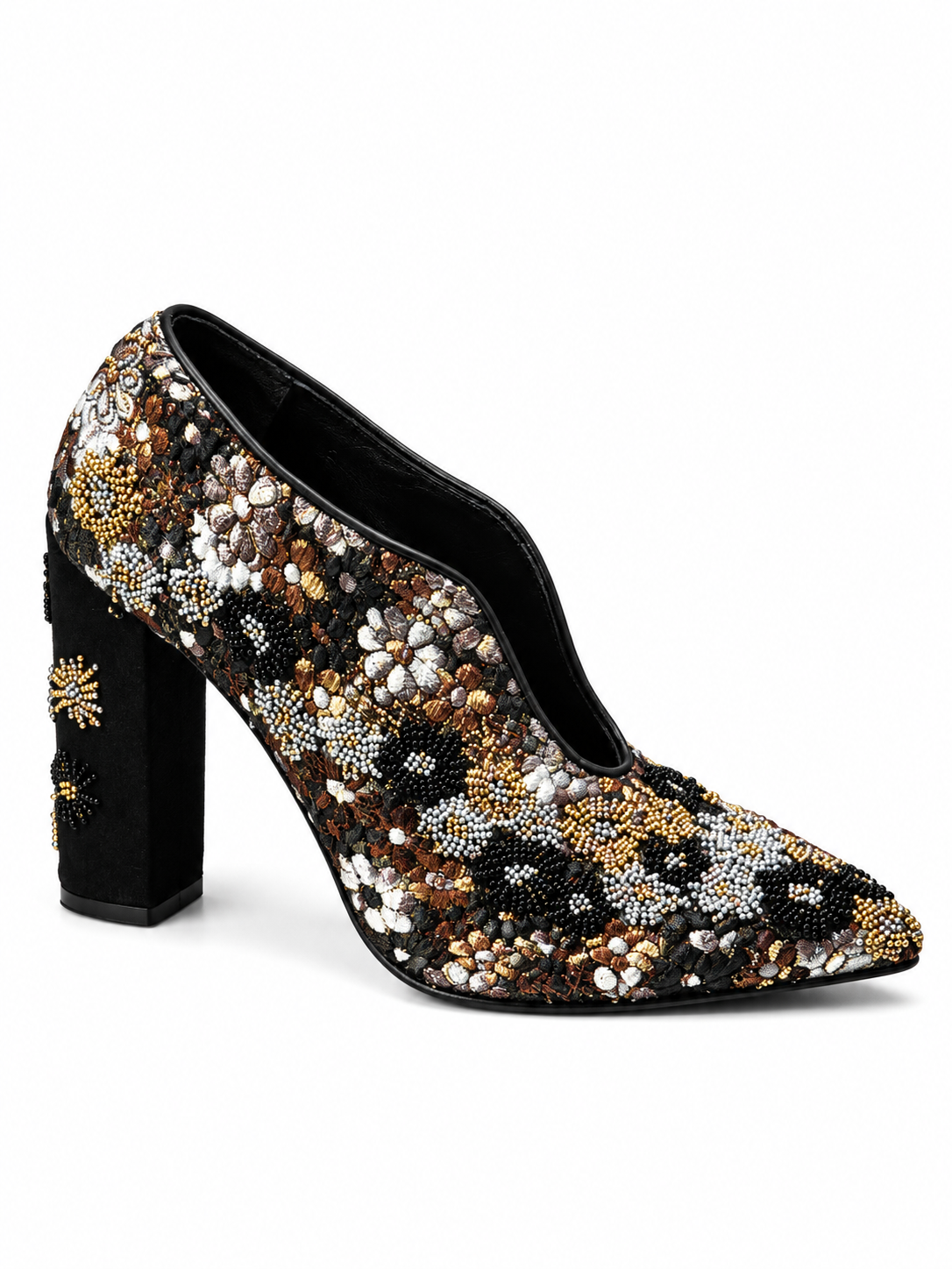 Floral Beaded Heels