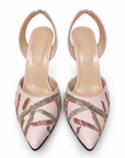 Embroidered Pink Heels