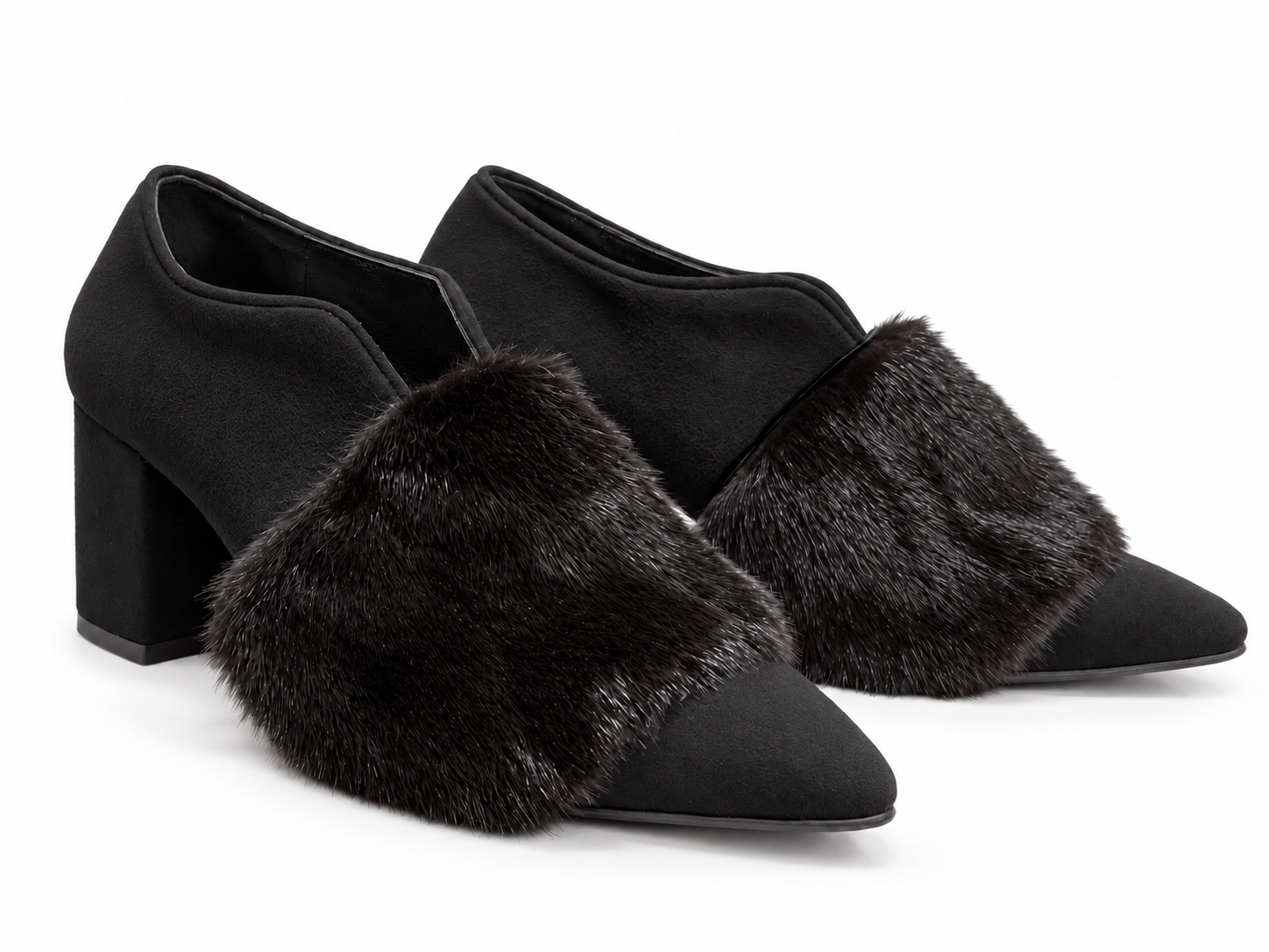 Black Furry Boots