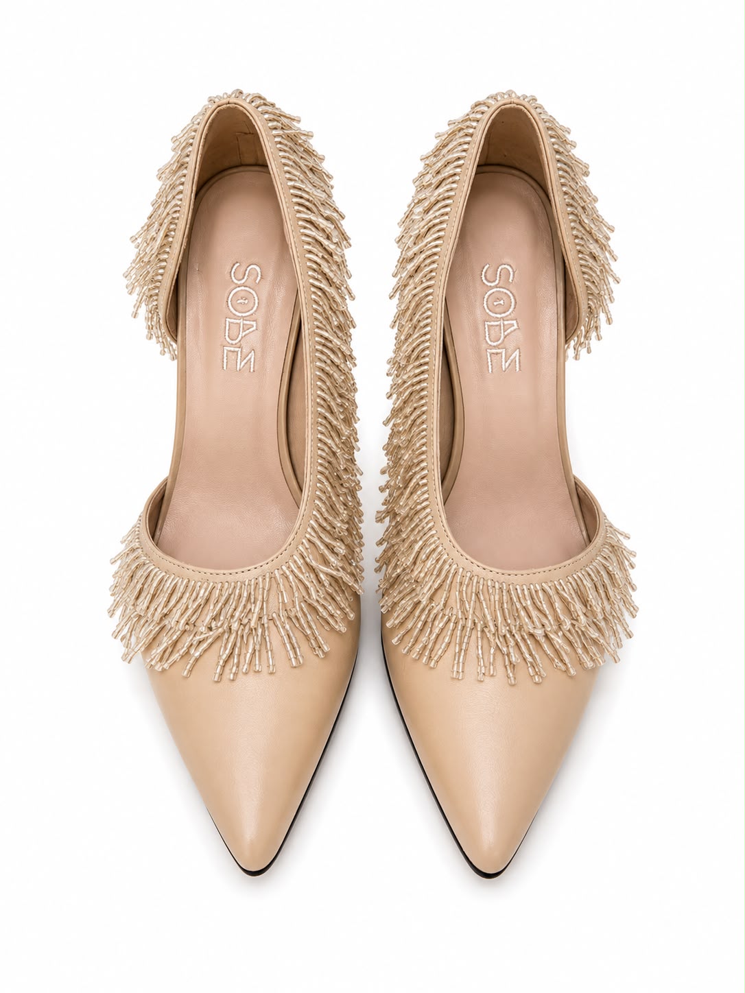 Semi-open Leather Heels