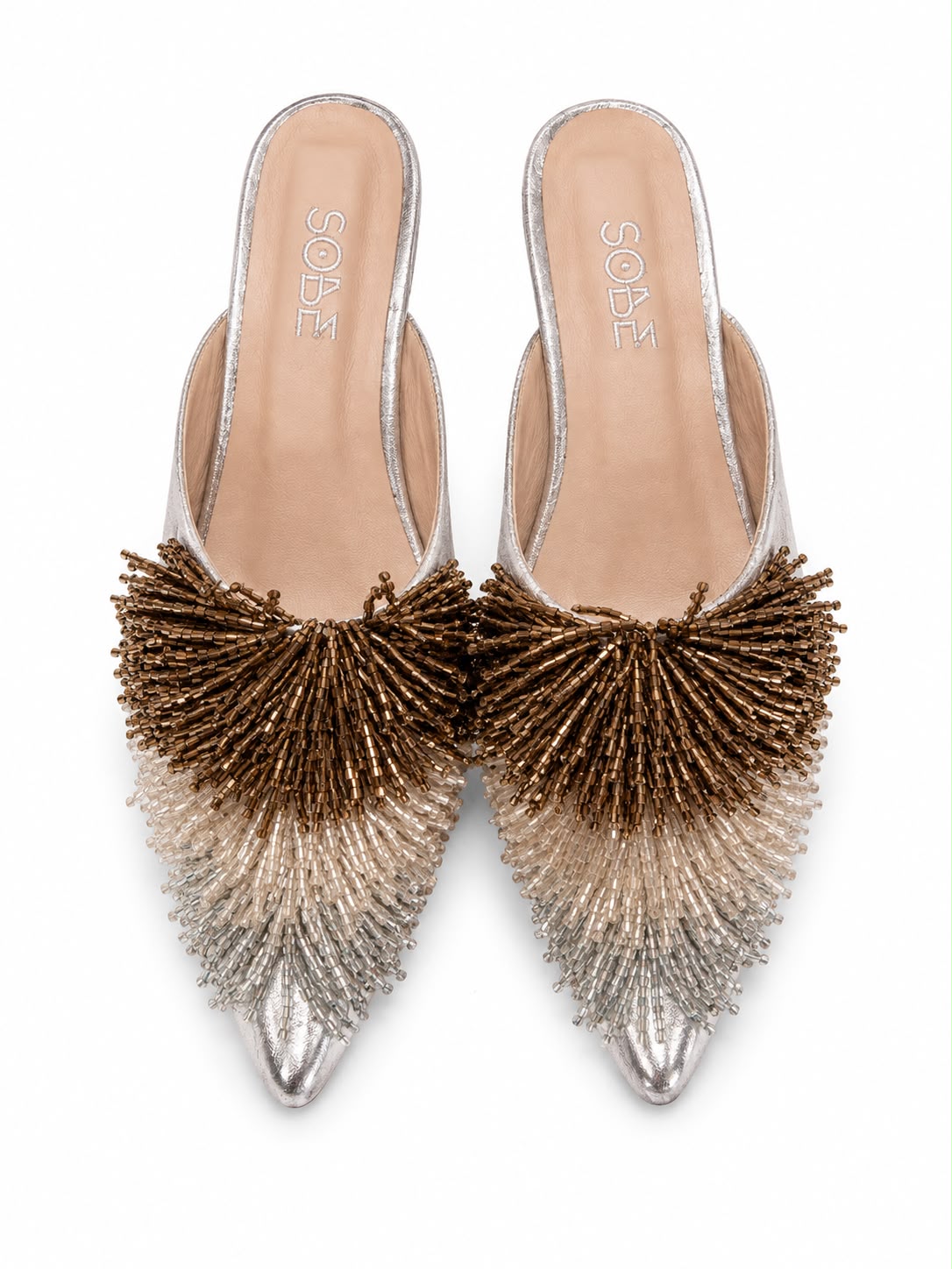 Jewel Leather Slippers
