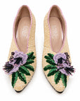 Floral Straw Heels