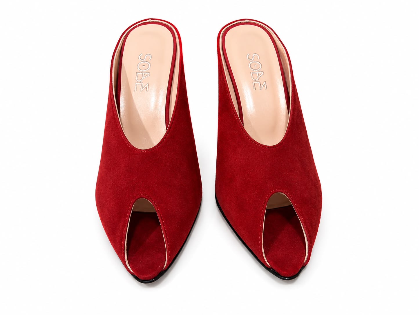 Red Suede Wedge Heel
