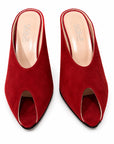 Red Suede Wedge Heel