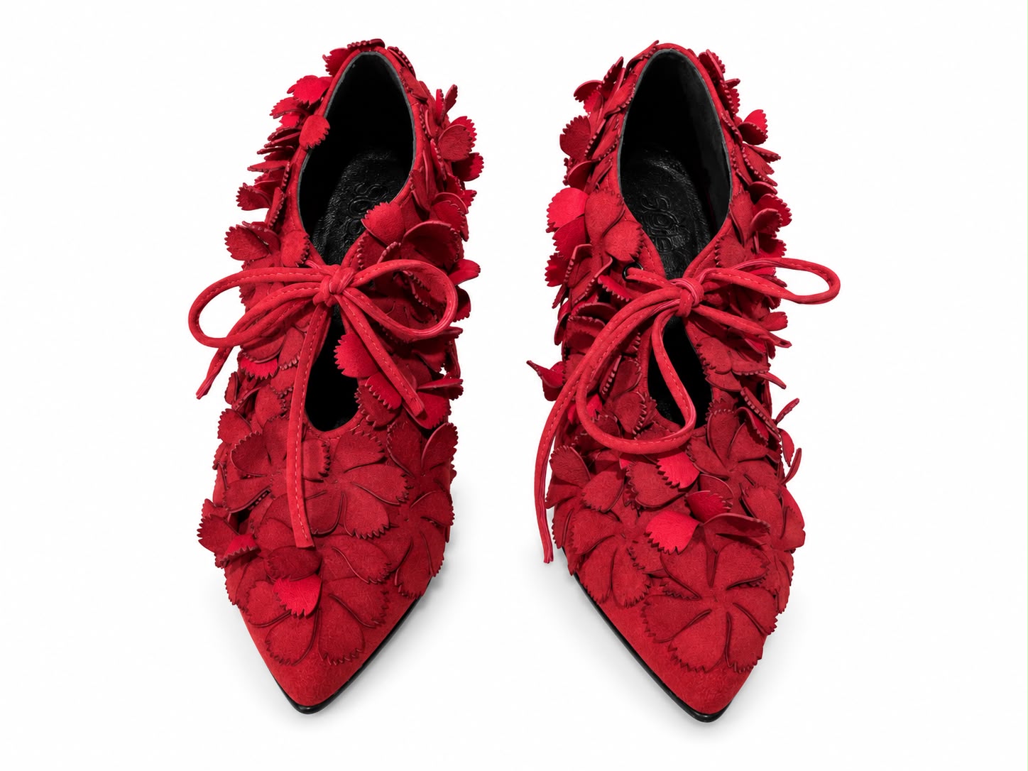 La Rosa Laced Suede Heels