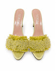 Beaded Satin Heels
