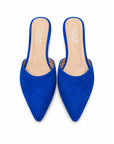 Suede Blue Short Heels