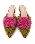Beaded Satin Slippers