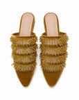 Beaded Velvet Slippers