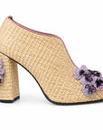 Floral Straw Heels