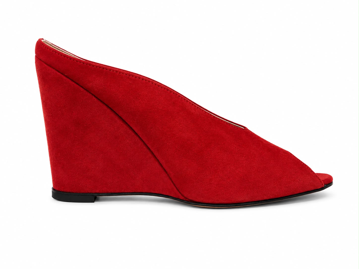 Red Suede Wedge Heel