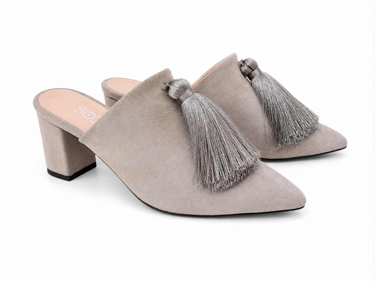 Suede Grey Pumps