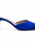 Suede Blue Short Heels