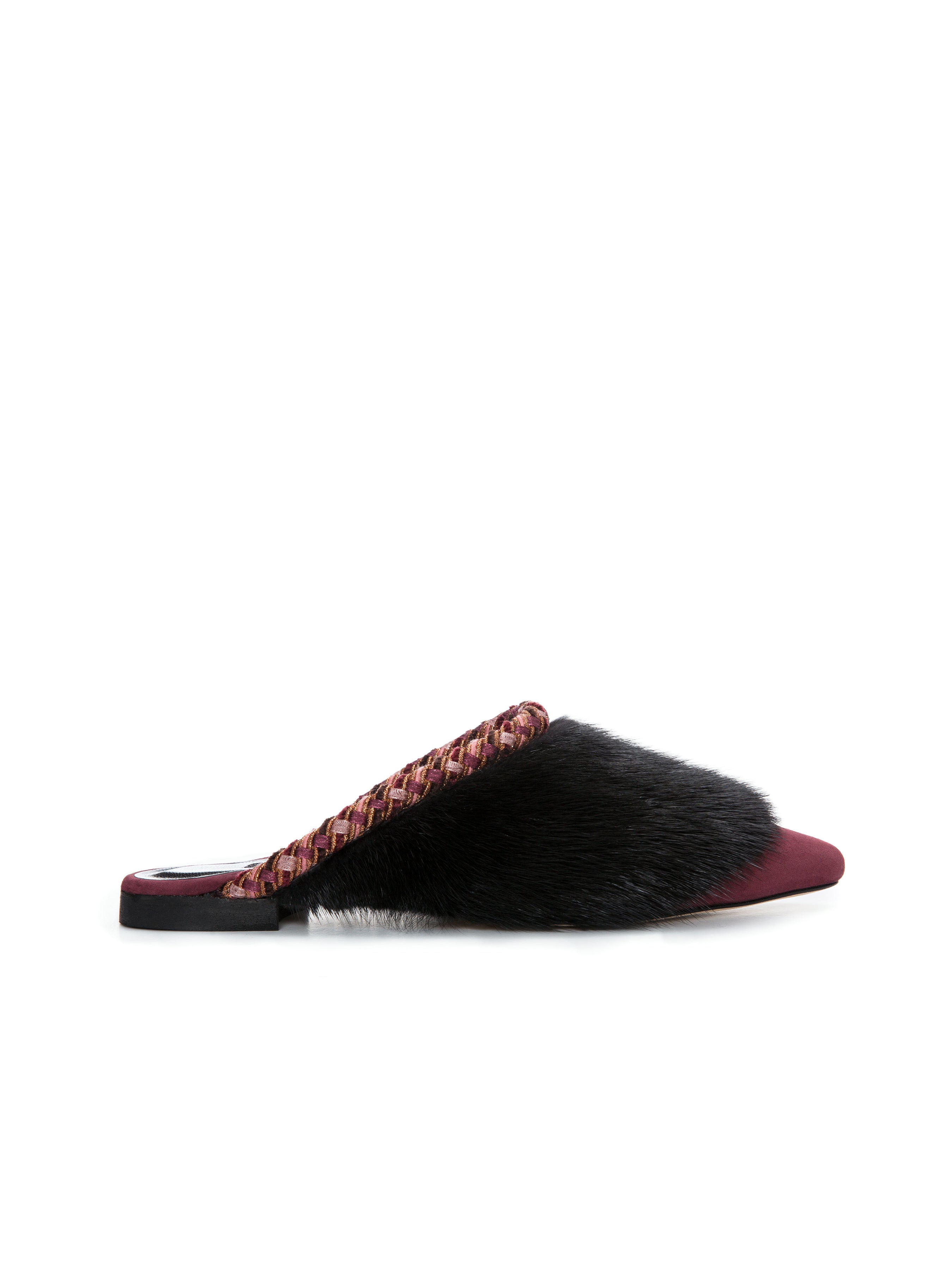 Bittersweet Mink-Suede Slippers