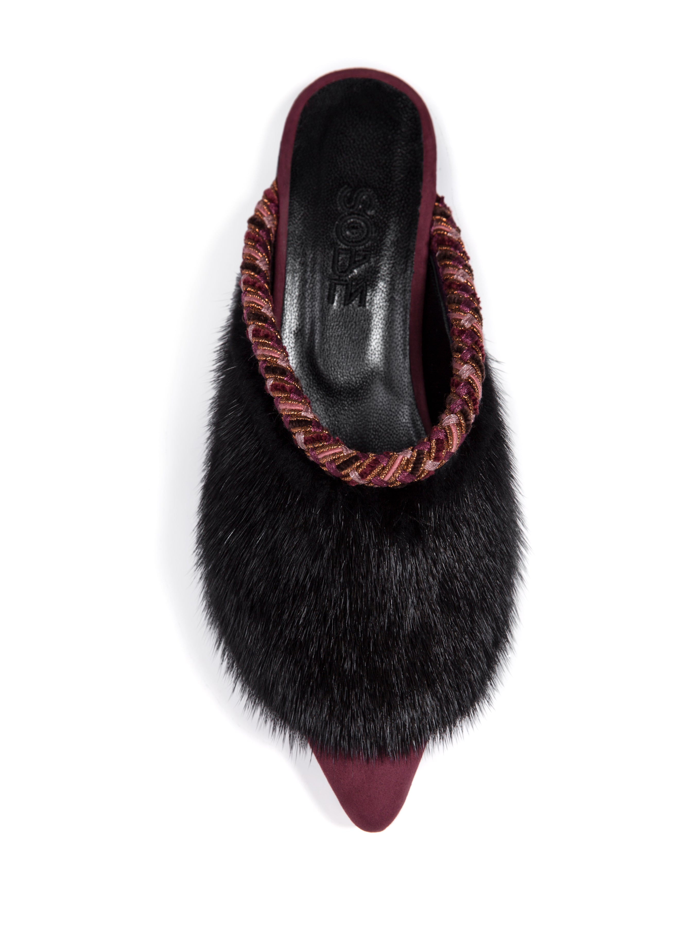 Bittersweet Mink-Suede Slippers