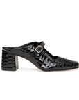 Croco Patent Leather Mules