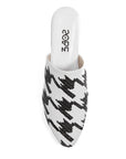 Houndstooth Leather Slippers