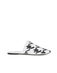 Houndstooth Leather Slippers
