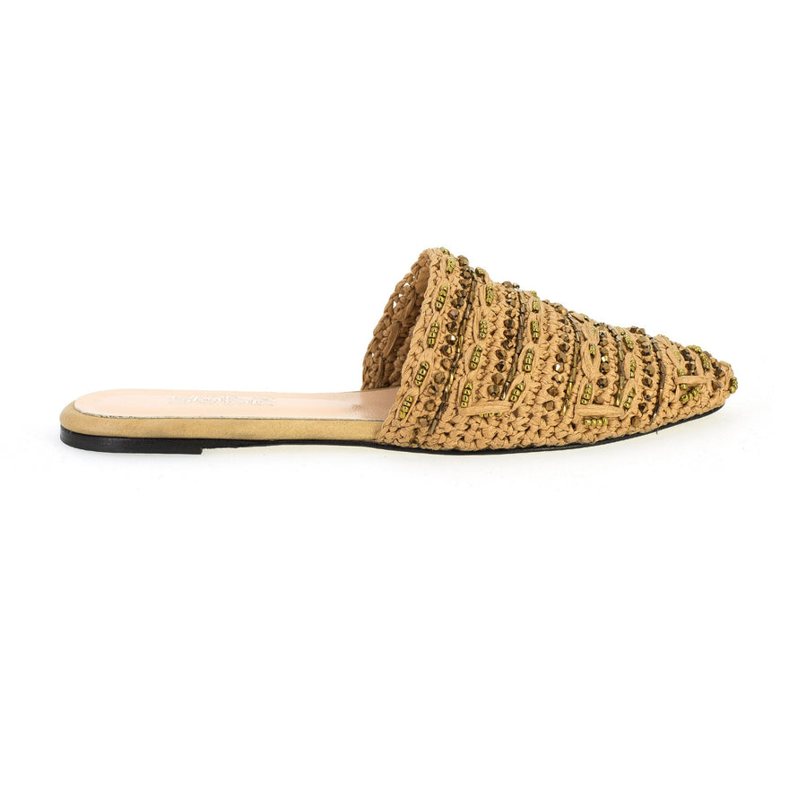 Petit-Marocain Raffia Slippers