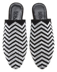 Zig-Zag Suede Slippers