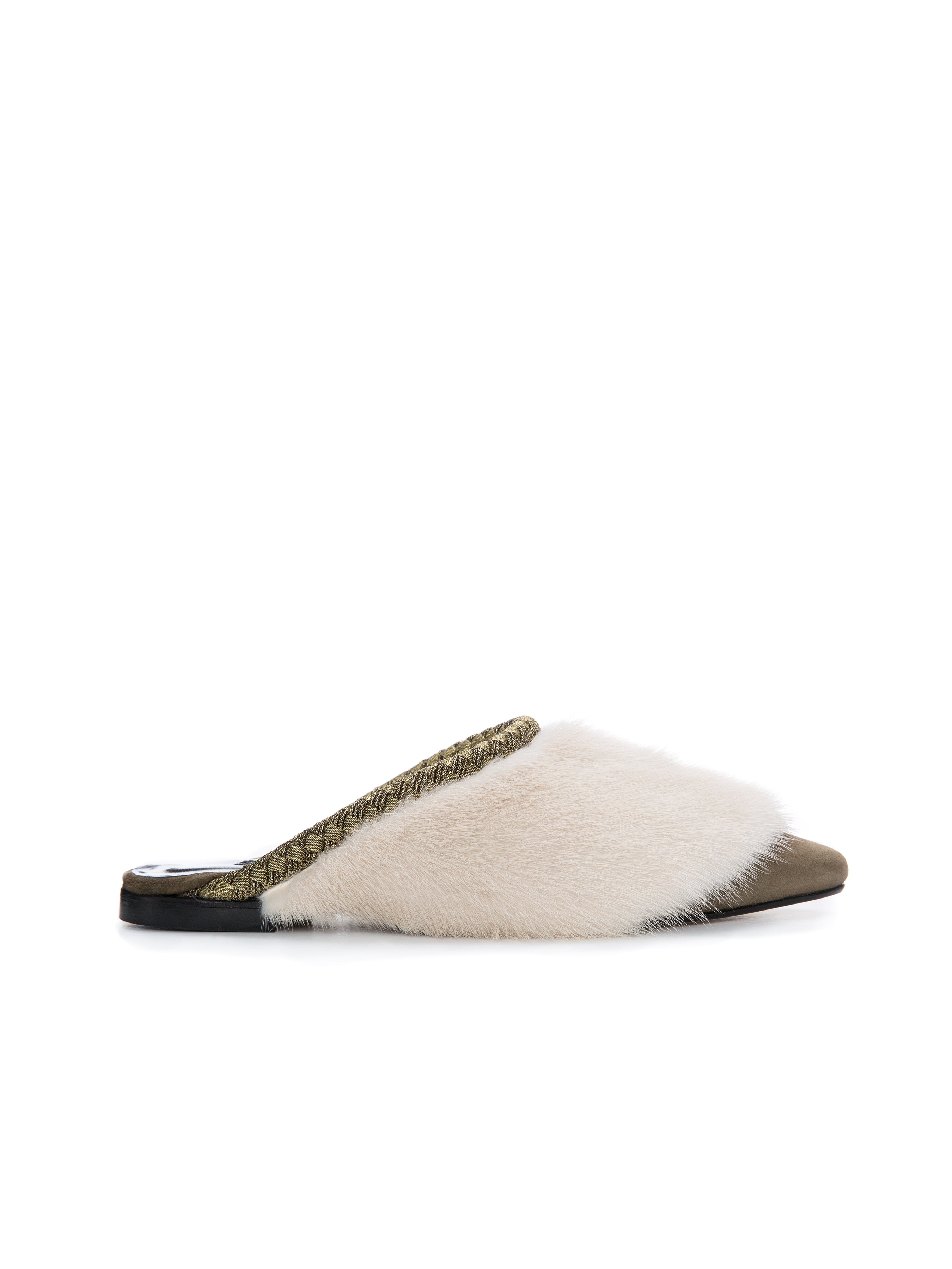 OatMilk Mink-Suede Slippers