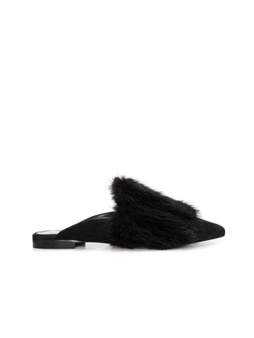 Femme Fatale Mink-Suede Slippers