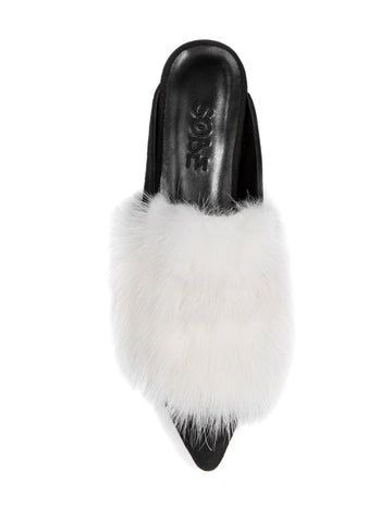 Snow Vixen Mink-Suede Slippers