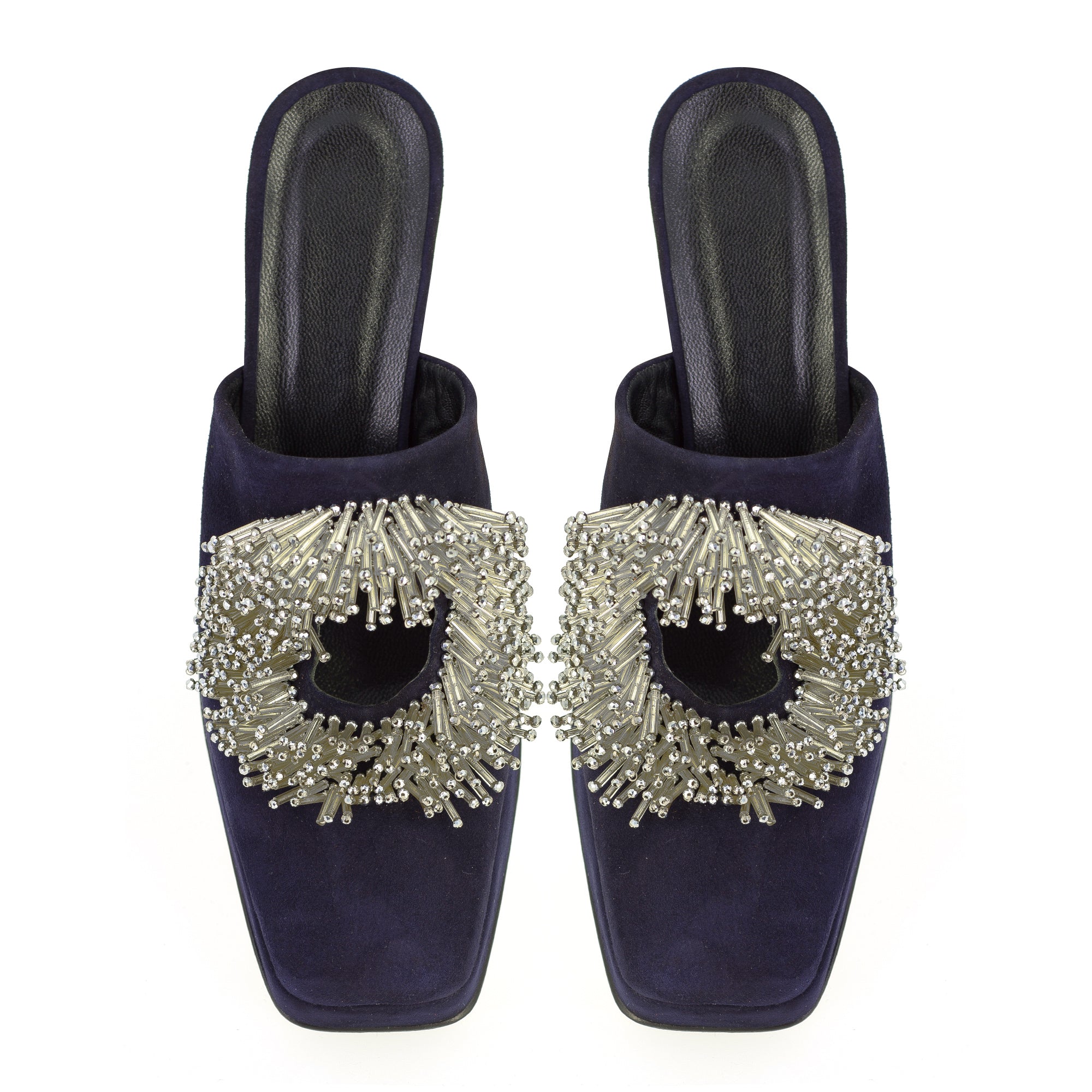 Louis XVI Suede Mules