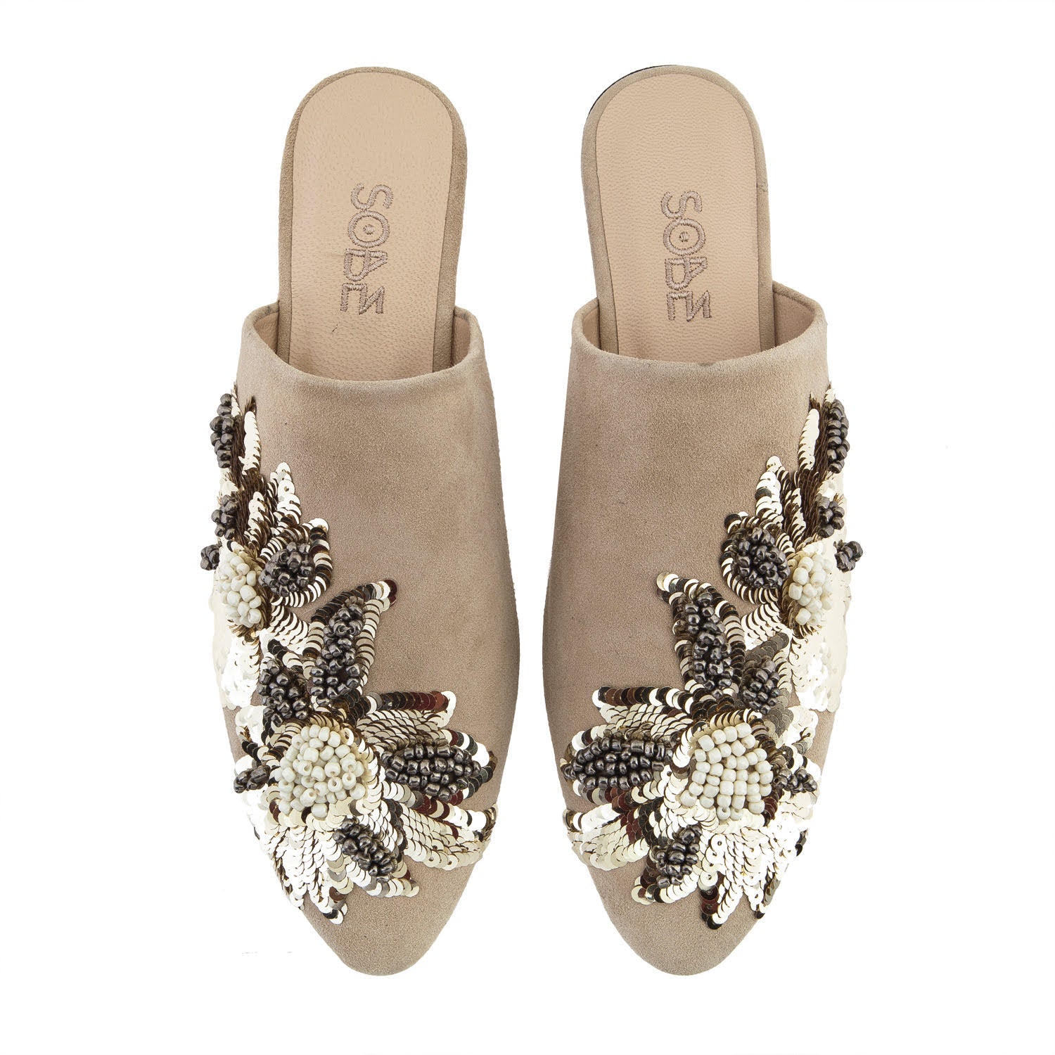 Café au Lait Suede Slippers